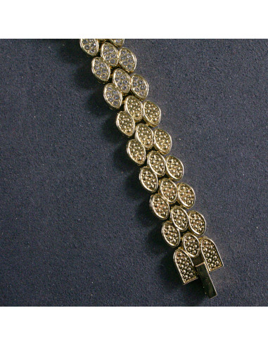 Zegarek damski vintage złoty z białą tarczą i...