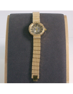 Zegarek damski vintage złoty z białą tarczą i... 2