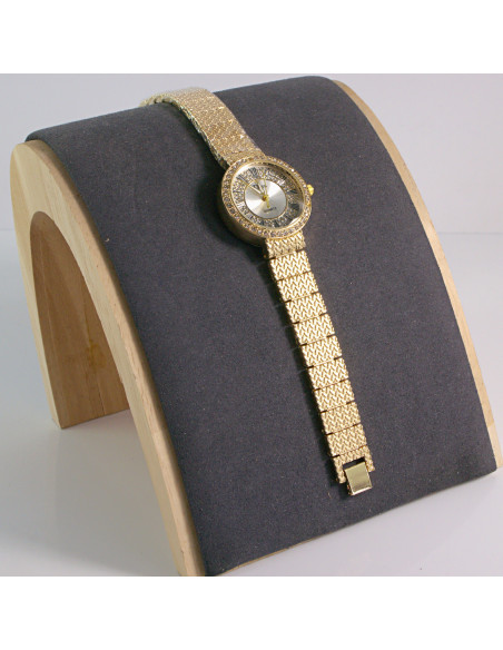 Zegarek damski vintage złoty z białą tarczą i kryształkami Lolita Akcesoria