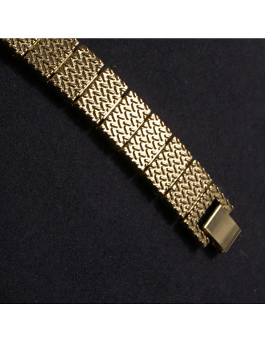 Zegarek damski vintage złoty z białą tarczą i...