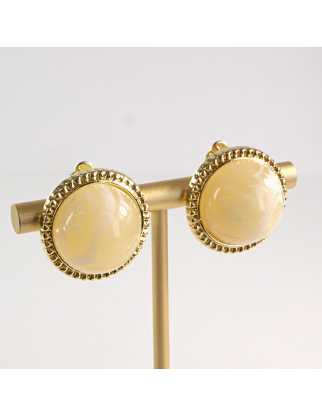 Klipsy do Uszu Lolita Akcesoria Klips do Ucha "GUZIKI" VINTAGE KULE