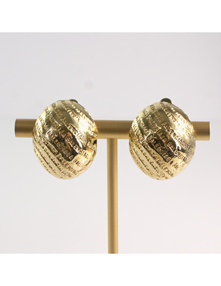 Klipsy do Uszu Lolita Akcesoria Klips do Ucha ZŁOTE "GUZIKI" VINTAGE