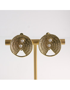 Klipsy do Uszu Lolita Akcesoria Klips do Ucha ZŁOTE...