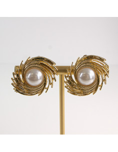 Klipsy do Uszu Lolita Akcesoria Klips do Ucha ZŁOTE...