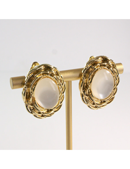 Klipsy do Uszu Lolita Akcesoria Klips do Ucha ZŁOTE "GUZIKI" VINTAGE