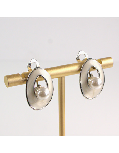 Klipsy do Uszu Lolita Accessories Klips do Ucha  Z PEREŁKĄ