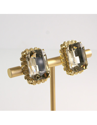 Klipsy do Uszu Lolita Accessories Klips do Ucha a'la BRYLANT BEŻOWY
