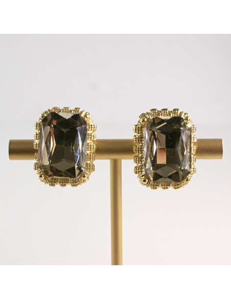 Klipsy do Uszu Lolita Accessories Klips do Ucha a'la BRYLANT BEŻOWY