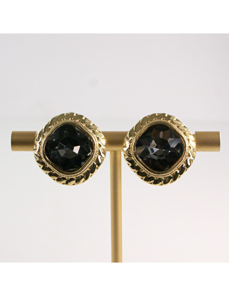 Klipsy do Uszu Lolita Accessories Klips do Ucha a'la BRYLANT GRAFITOWY