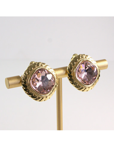 Klipsy do Uszu Lolita Accessories Klips do Ucha a'la BRYLANT RÓŻOWY