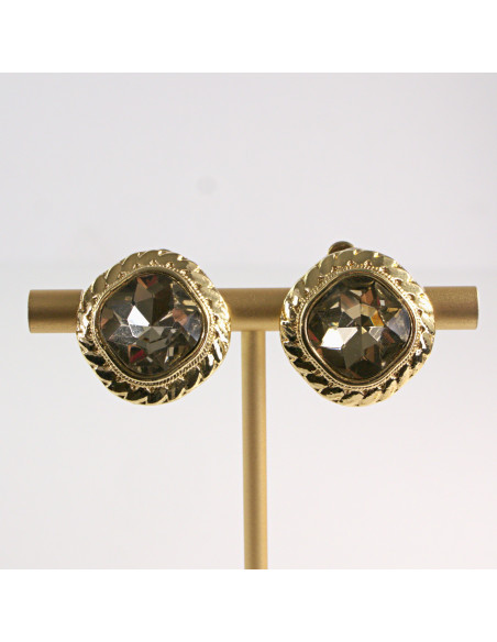 Klipsy do Uszu Lolita Accessories Klips do Ucha a'la BRYLANT BEŻOWY