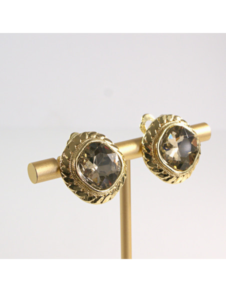 Klipsy do Uszu Lolita Accessories Klips do Ucha a'la BRYLANT BEŻOWY