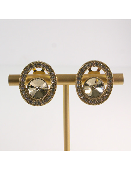 Klipsy do Uszu Lolita Accessories Klips do Ucha a'la BRYLANT BEŻOWY