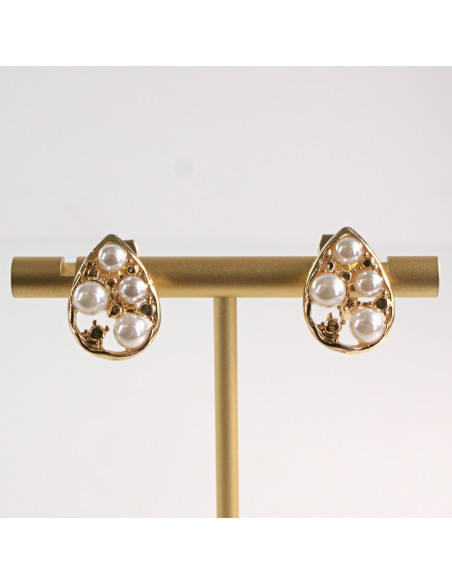 Klipsy do Uszu Lolita Accessories Klips do Ucha z PERŁĄ PEREŁKI ŁEZKI