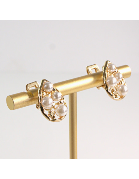 Klipsy do Uszu Lolita Accessories Klips do Ucha z PERŁĄ PEREŁKI ŁEZKI