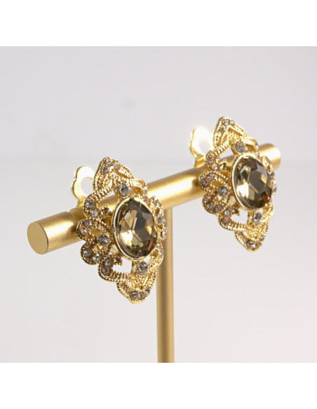 Klipsy do Uszu Lolita Accessories Klips do Ucha a'la BRYLANT BEŻOWY