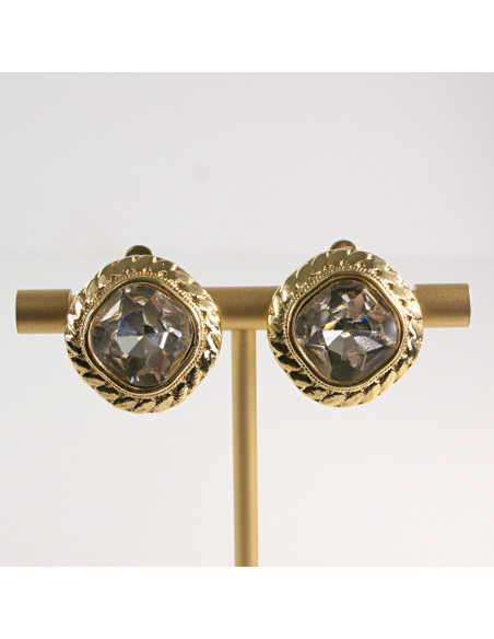 Klipsy do Uszu Lolita Accessories Klips do Ucha a'la BRYLANT RÓŻOWY