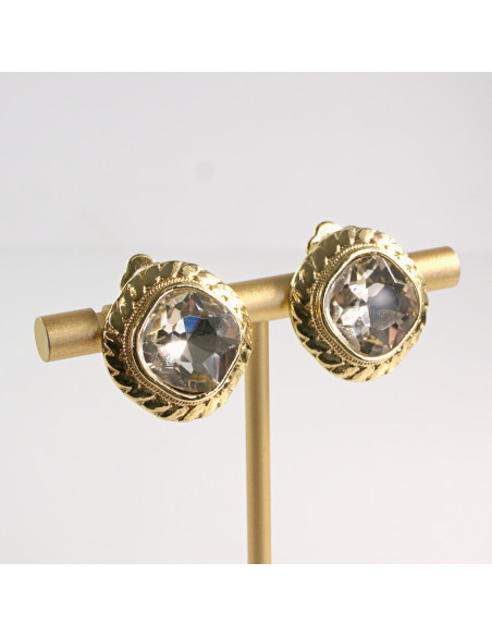 Klipsy do Uszu Lolita Accessories Klips do Ucha a'la BRYLANT RÓŻOWY