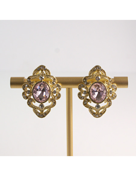 Klipsy do Uszu Lolita Accessories Klips do Ucha a'la BRYLANT RÓŻOWY