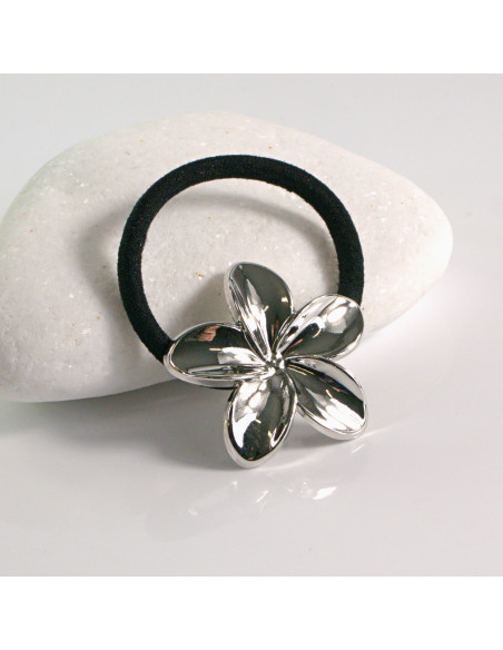 Gumka do włosów HAIR CUFF METALOWA PÓŁOBRĘCZ SREBRNY KWIAT Lolita Akcesoria