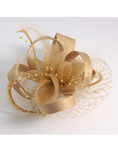 KWIAT Z MATERIAŁU na GŁOWĘ KOKARDA FASCYNATOR Lolita Accessories