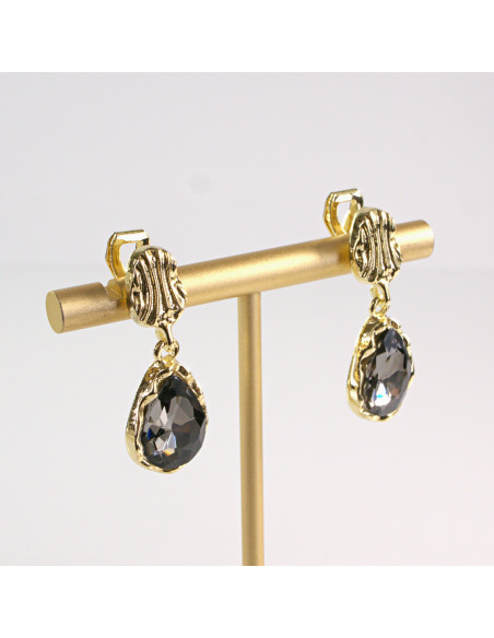 Klipsy do Uszu Lolita Accessories Klips do Ucha WISZĄCE BEŻOWE ŁEZKI