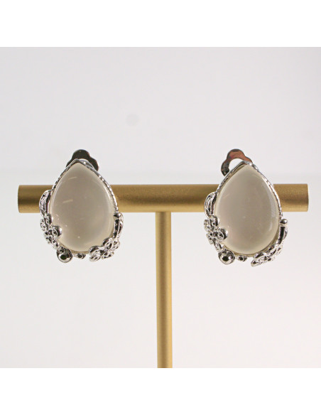 Klipsy do Uszu Lolita Akcesoria Klips do Ucha Łezki z KWIATKAMI