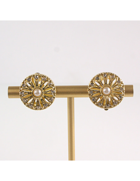 Klipsy do Uszu Lolita Accessories Klips do Ucha GUZIKI ELEGANCKIE "SŁOŃCE"