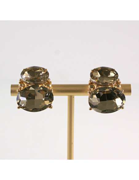 Klipsy do Uszu Lolita Accessories Klips do Ucha a'la BRYLANT BEŻOWY