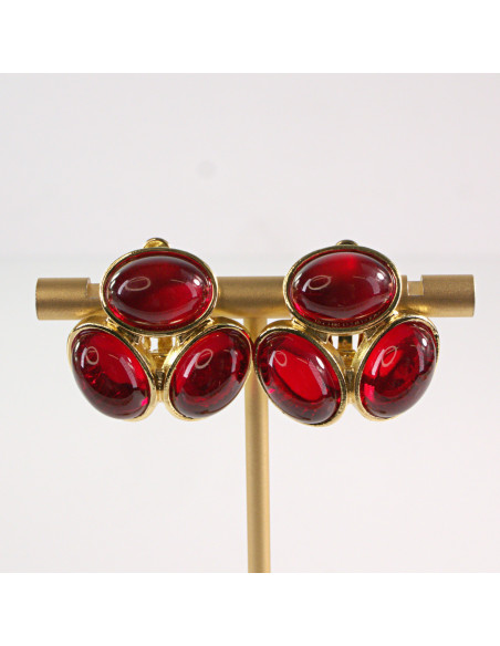 Klipsy do Uszu Lolita Accessories Klips do Ucha ZJAWISKOWE CZERWONE KLASYKA