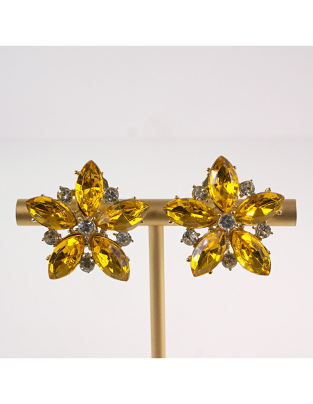 Klipsy do Uszu Lolita Accessories Klips do Ucha ŻÓLTE KWIATY KWIAT