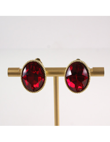 Klipsy do Uszu Lolita Accessories Klips do Ucha CZERWONE ELIPSY