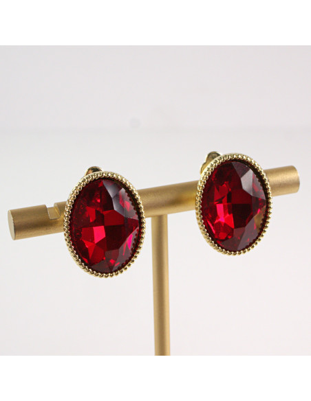 Klipsy do Uszu Lolita Accessories Klips do Ucha CZERWONE ELIPSY