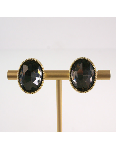 Klipsy do Uszu Lolita Accessories Klips do Ucha GRAFITOWE ELIPSY