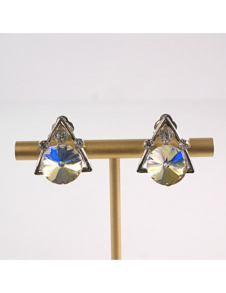 Klipsy do Uszu Lolita Accessories Klips do UCHA TRÓJKĄT CRYSTAL AB