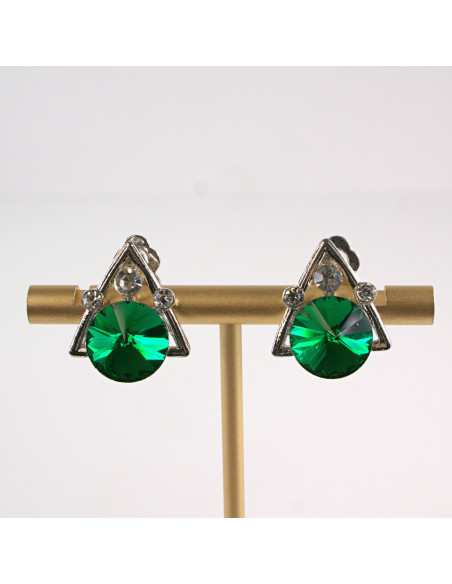 Klipsy do Uszu Lolita Accessories Klips do UCHA TRÓJKĄT ZIELONY