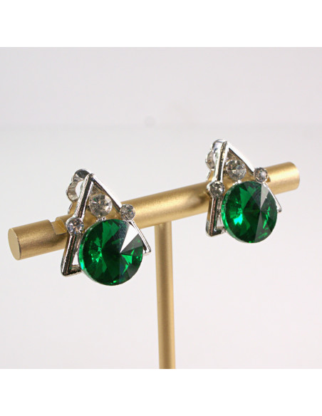 Klipsy do Uszu Lolita Accessories Klips do UCHA TRÓJKĄT ZIELONY