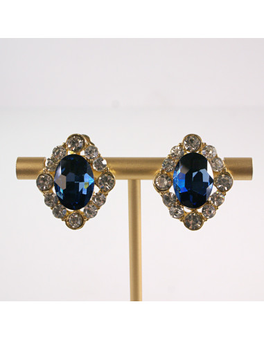 Klipsy do Uszu Lolita Accessories Klips do UCHA VINTAGE MEDALION GRANAT