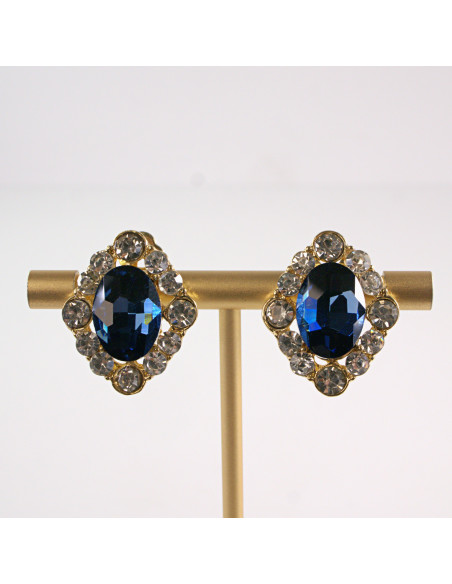 Klipsy do Uszu Lolita Accessories Klips do UCHA VINTAGE MEDALION GRANAT