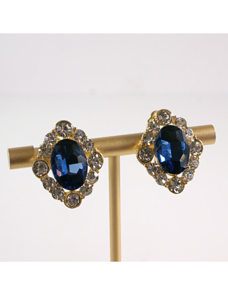 Klipsy do Uszu Lolita Accessories Klips do UCHA VINTAGE MEDALION GRANAT