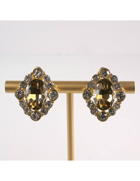 Klipsy do Uszu Lolita Accessories Klips do UCHA VINTAGE MEDALION BEŻOWY