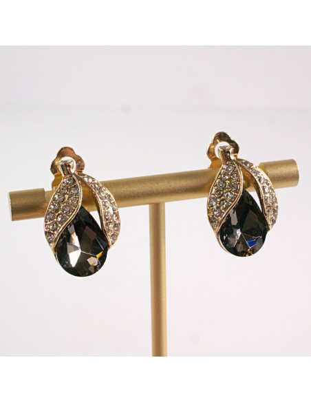 Klipsy do Uszu Lolita Accessories Klips do UCHA VINTAGE GRAFITOWY