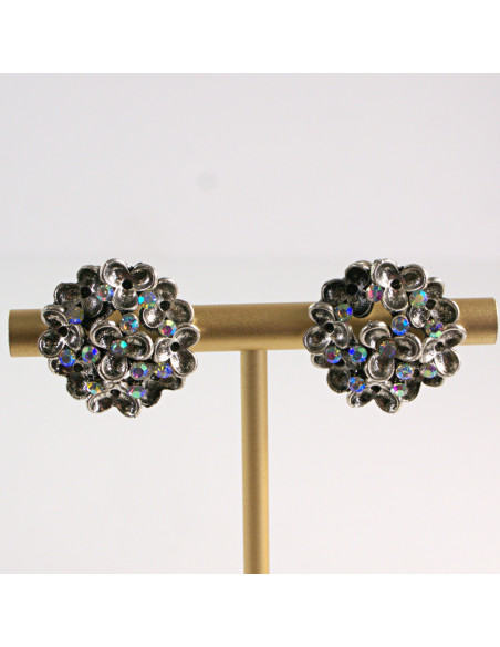 Klipsy do uszu srebrne z cyrkoniami Lolita Accessories