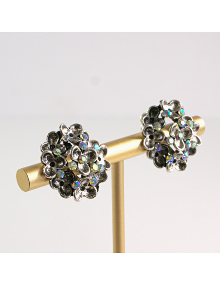 Klipsy do uszu srebrne z cyrkoniami Lolita Accessories