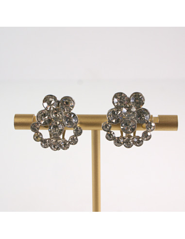 Klipsy do Uszu Lolita Accessories Klips do UCHA SREBRNE z CYRKONIAMI