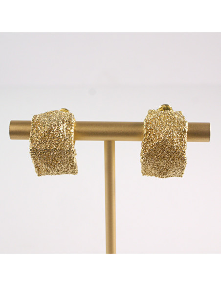 Klipsy do Uszu Lolita Accessories Klips do UCHA ZŁOTE SZCZOTKOWANE KOŁA