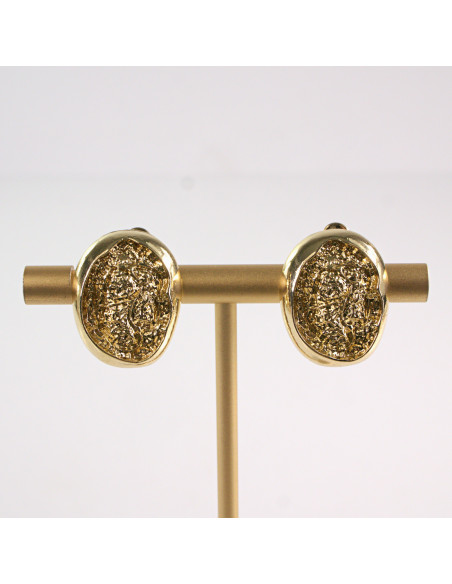 Klipsy do Uszu Lolita Accessories Klips do UCHA ZŁOTE SZCZOTKOWANE GUZIKI