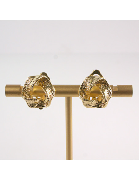 Klipsy do Uszu Lolita Accessories Klips do UCHA ZŁOTE SZCZOTKOWANE
