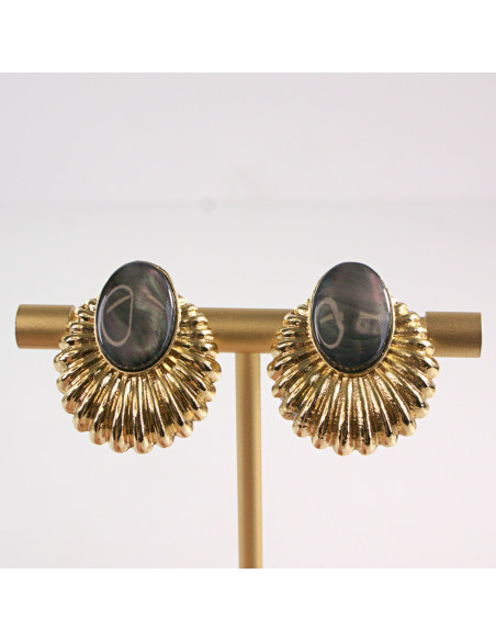 Klipsy do Uszu Lolita Accessories Klips do UCHA ZŁOTA MEDUZA GRAFITOWY