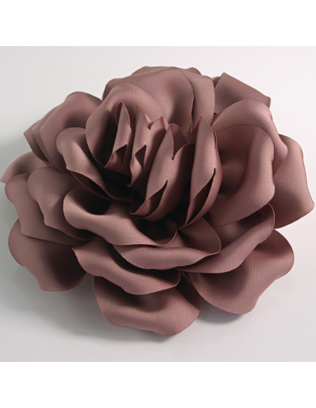 KWIAT Z MATERIAŁU BROSZKA PRZYPINKA LOLITA AKCESORIA 14 CM BRUDNY RÓŻ